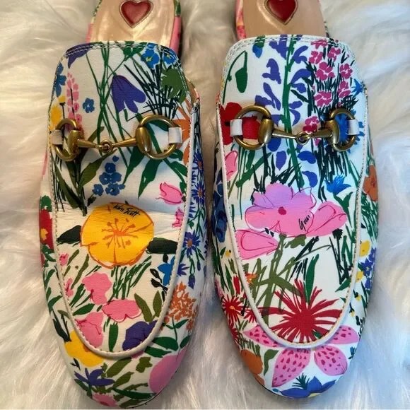 Gucci X Ken Scott Floral Princetown Mules - 37 - RARE - Picture 9 of 11